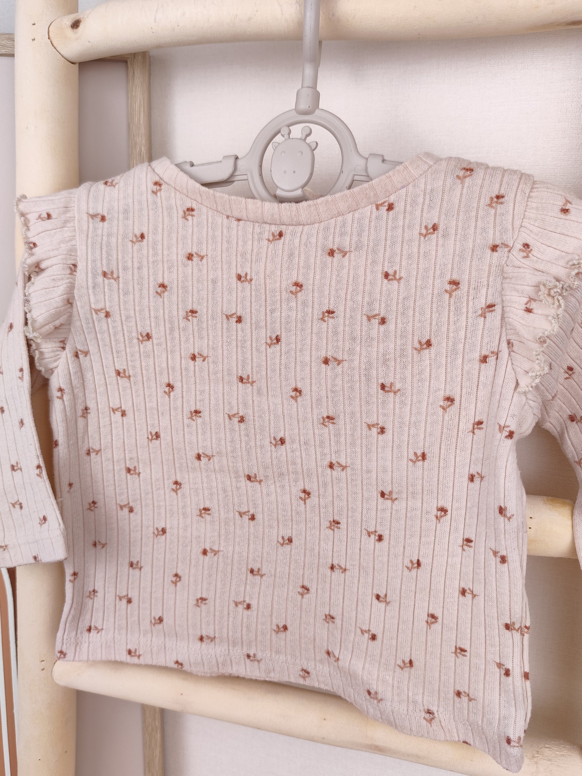 Kiabi Langarmshirt - Blumen - Größe 68
