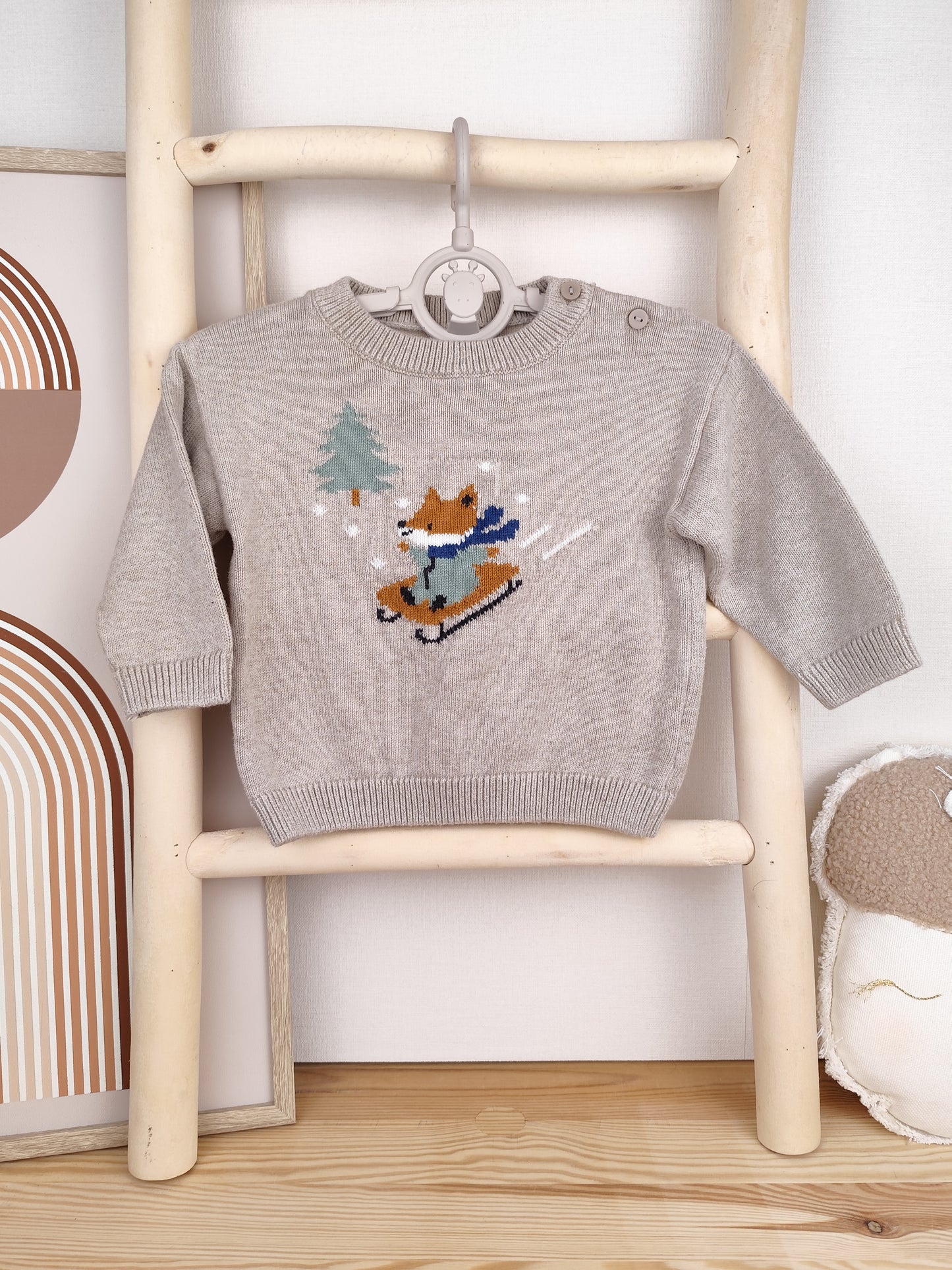 H&M Strickpullover - Schlitten - Größe 68
