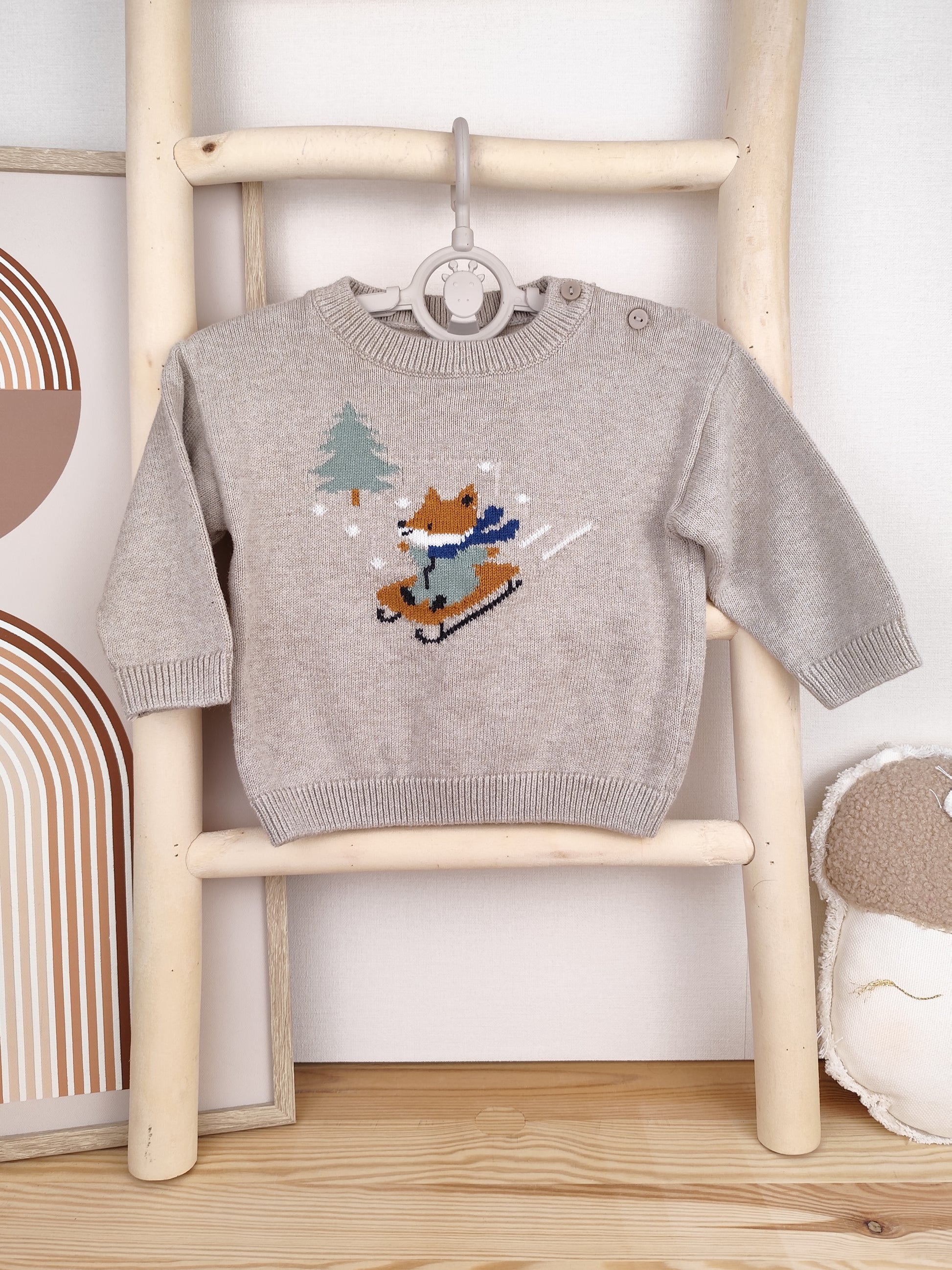 H&M Strickpullover - Schlitten - Größe 68