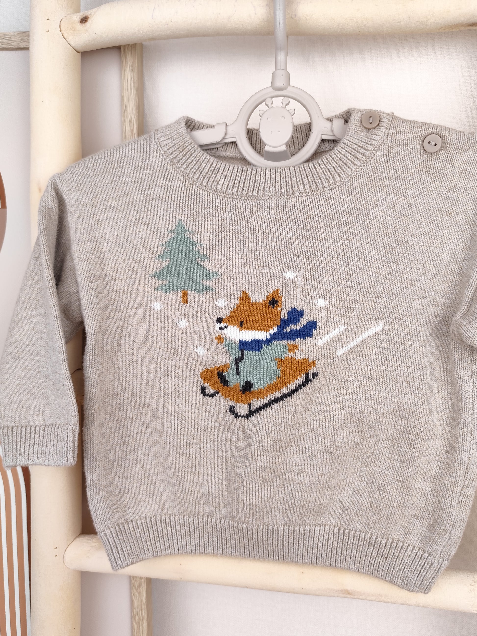 H&M Strickpullover - Schlitten - Größe 68