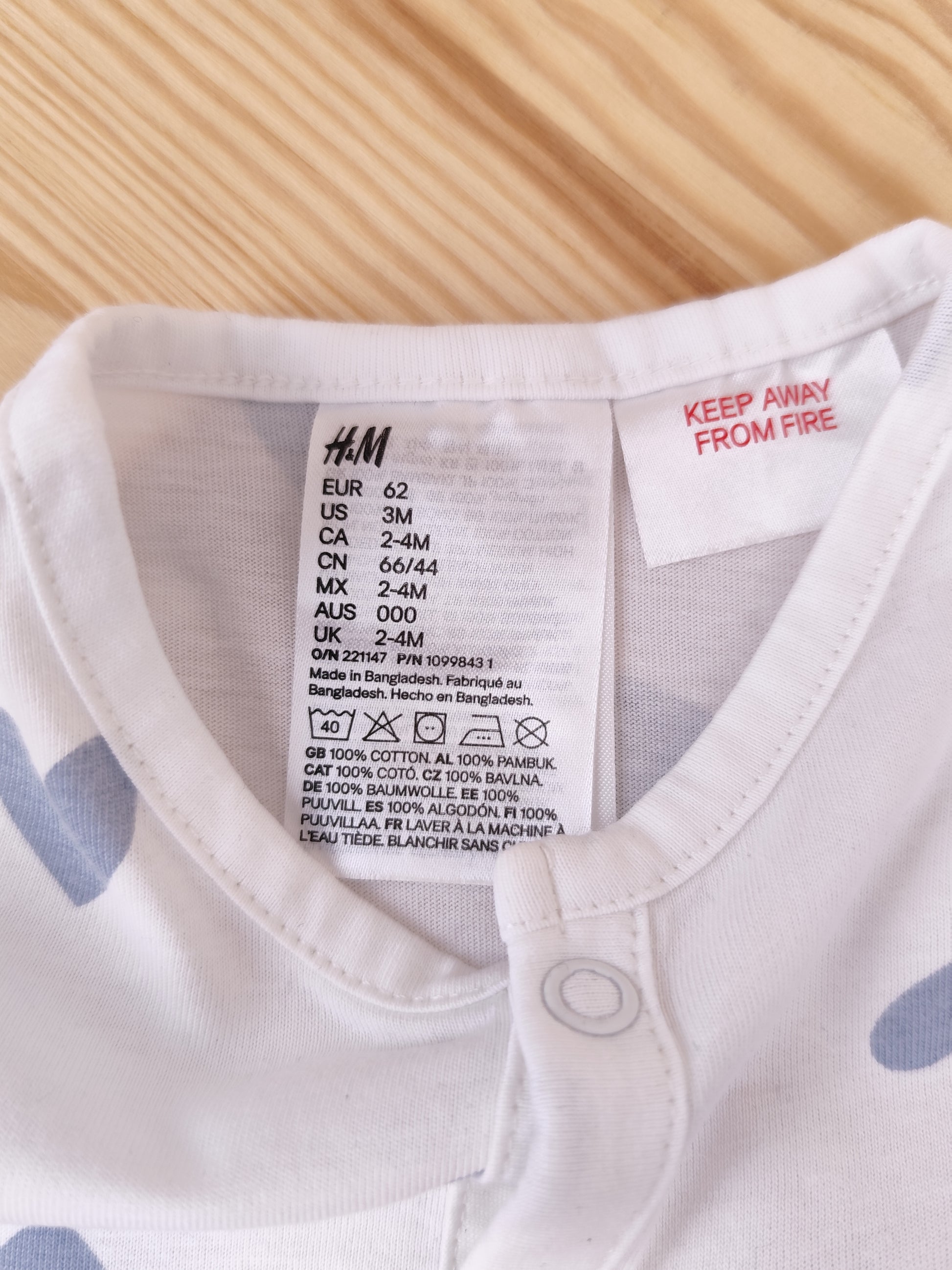H&M Schlafanzug - Herzen - Größe 62