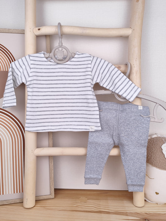 Zara Set - gestreift - gerippt - Größe 62