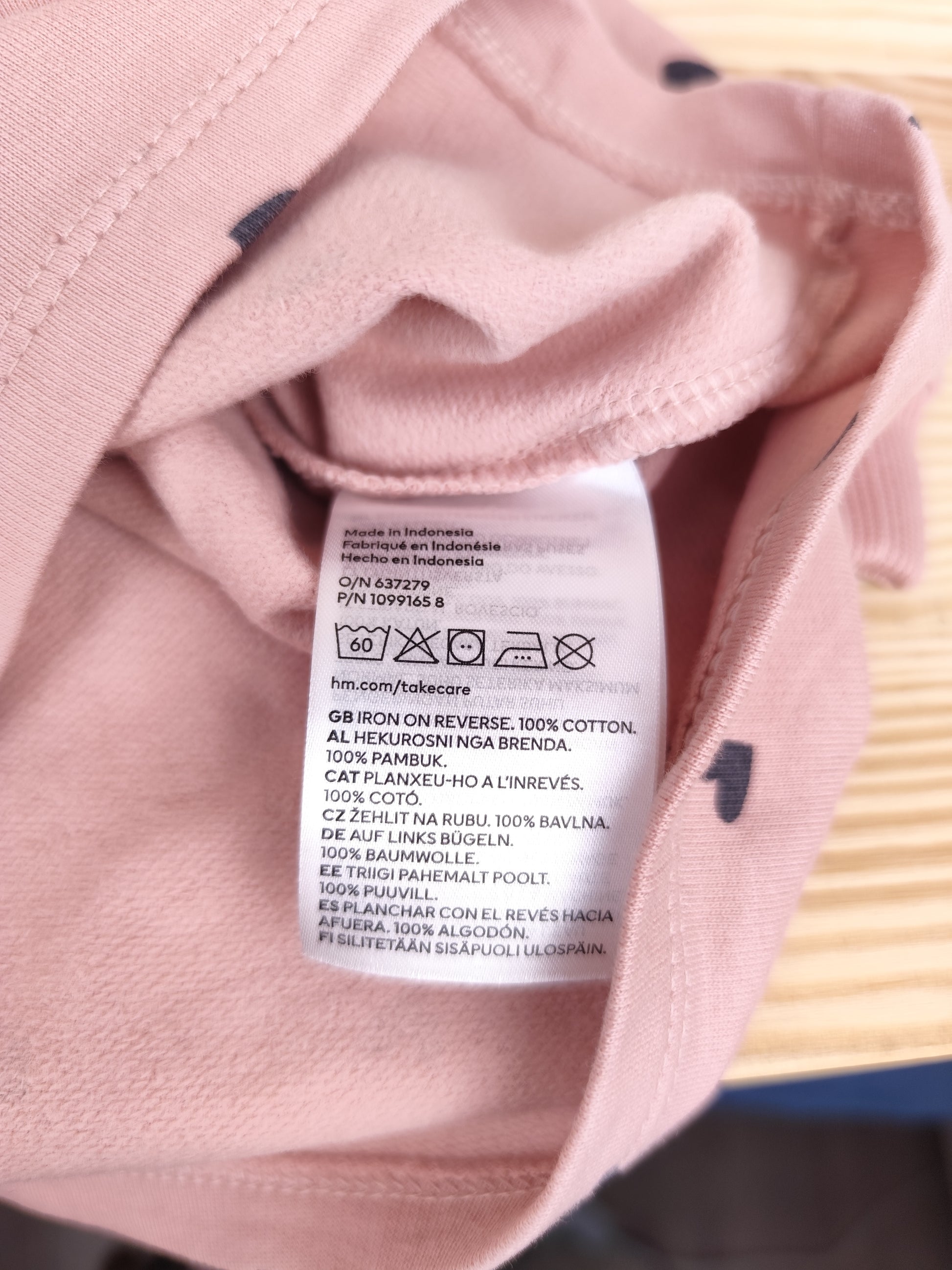 H&M Pullover Kleid - Herzen - Größe 74