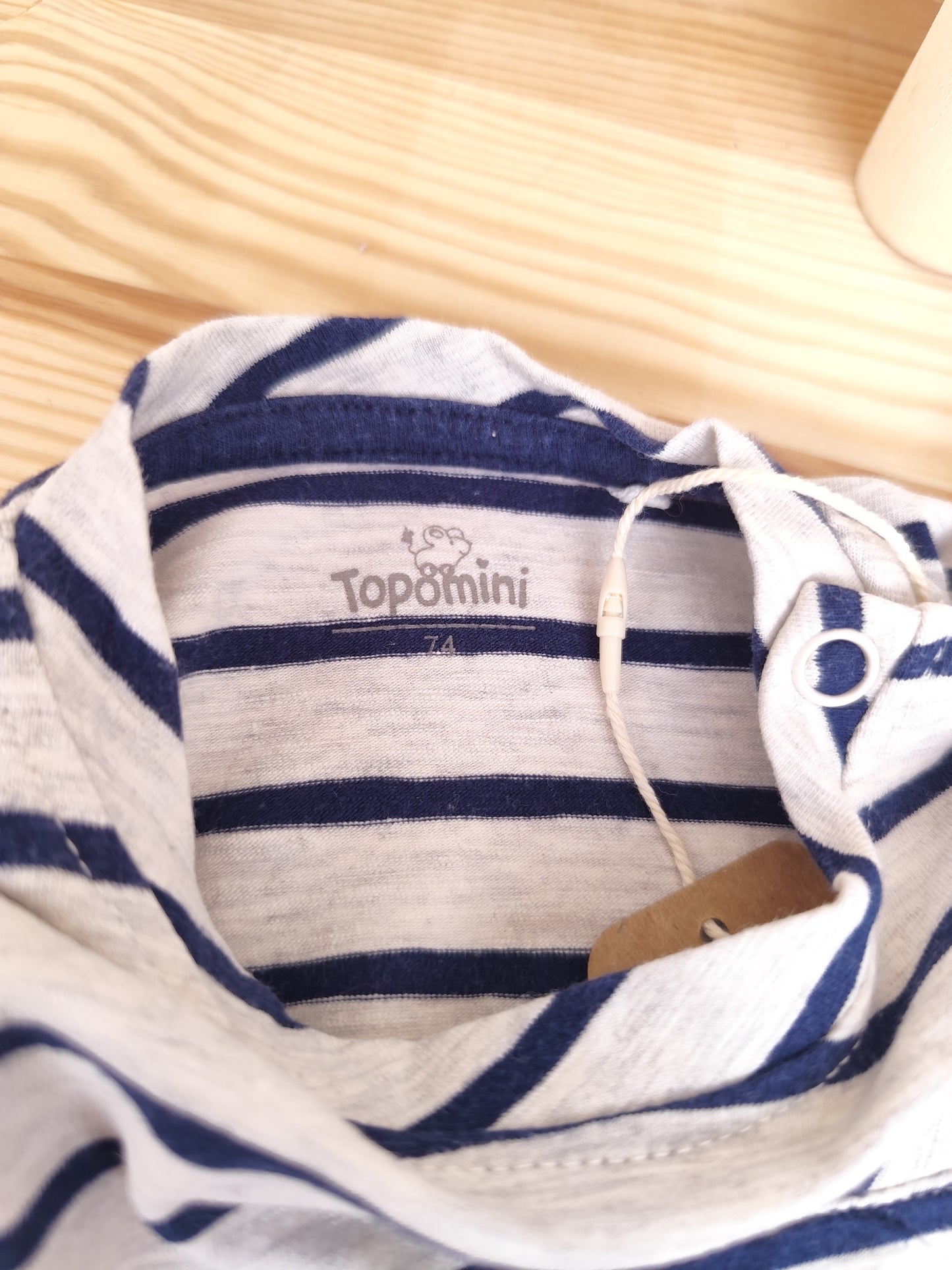 Topomini Langarmshirt - gestreift - Größe 74