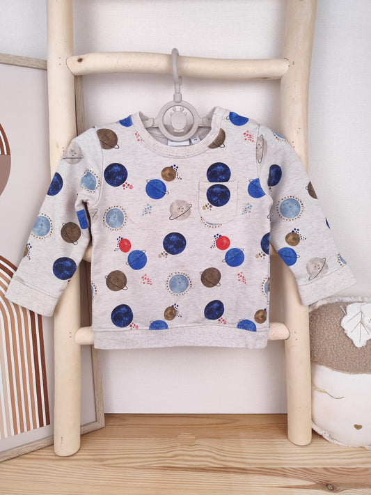 Name It Pullover - Planeten - Größe 74