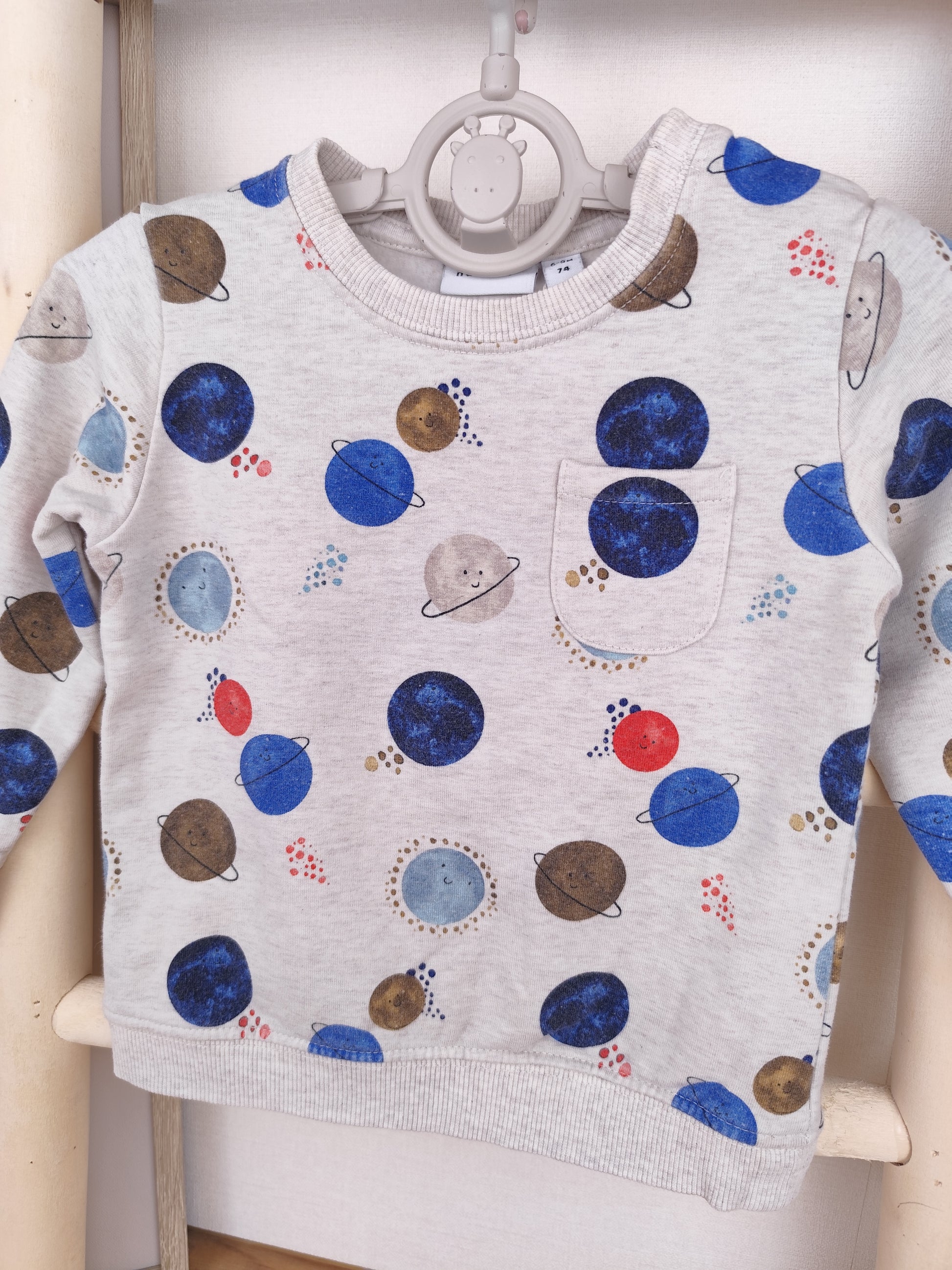 Name It Pullover - Planeten - Größe 74
