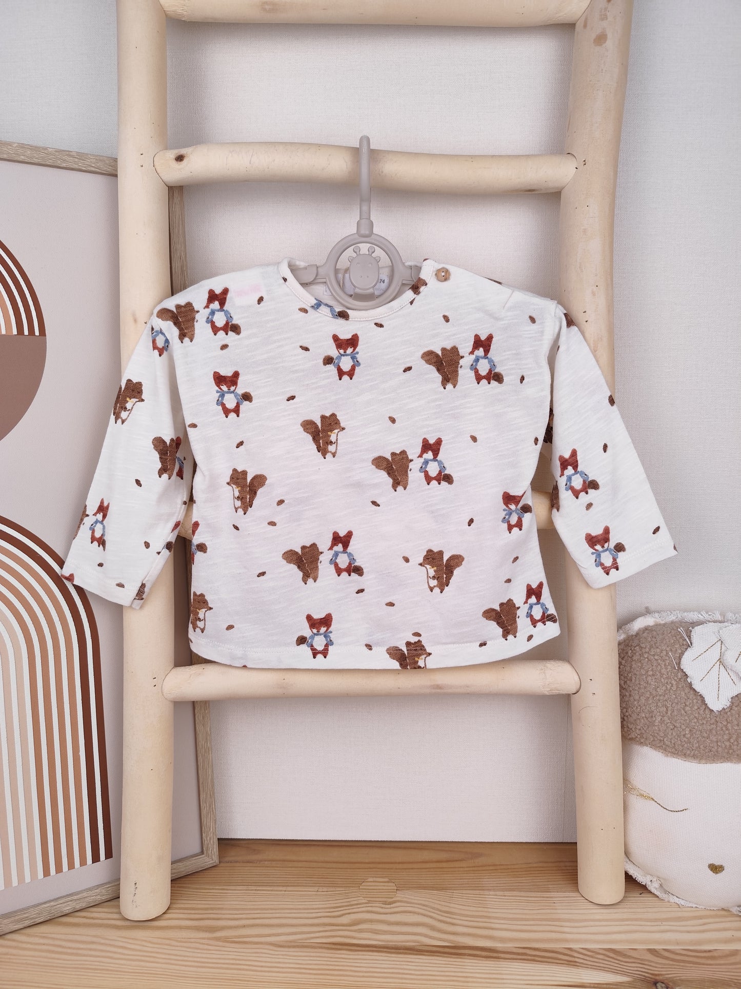 Zara Langarmshirt - Tiermotiv - Größe 74