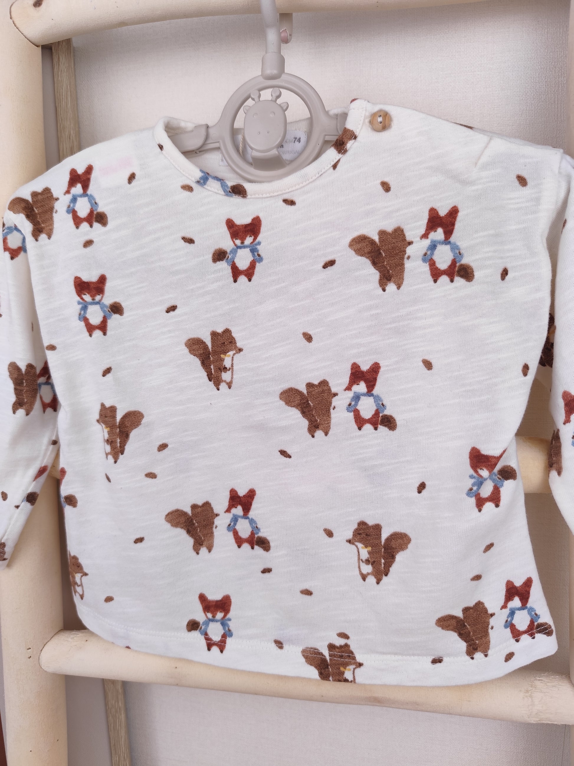 Zara Langarmshirt - Tiermotiv - Größe 74