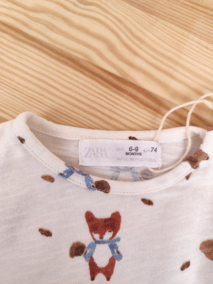 Zara Langarmshirt - Tiermotiv - Größe 74