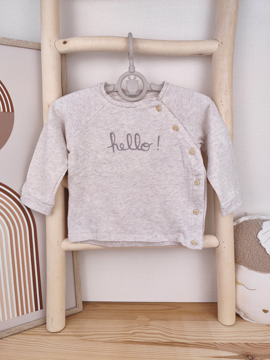 H&M Pullover - Hello - Größe 74 (B-Ware)