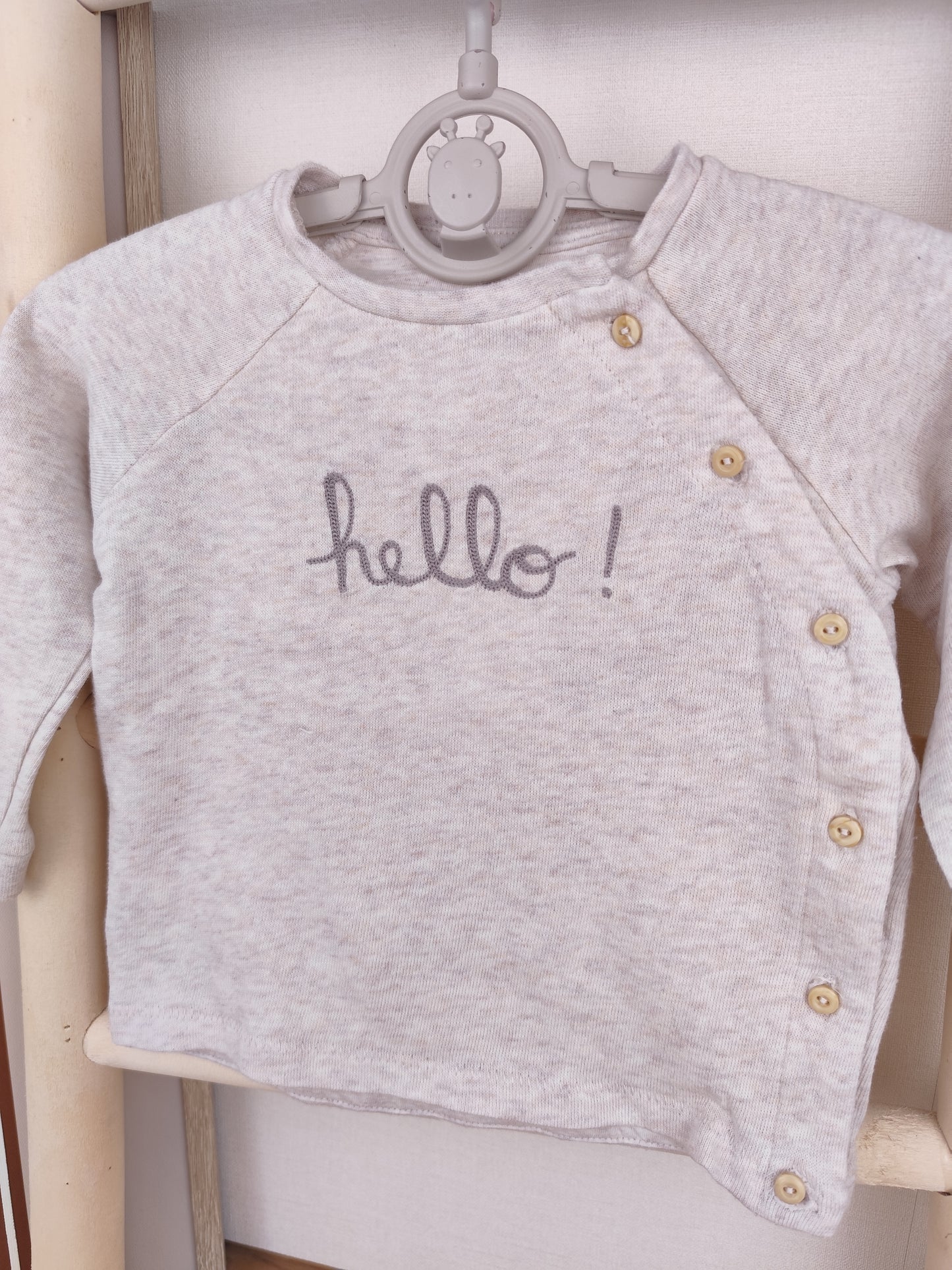 H&M Pullover - Hello - Größe 74 (B-Ware)