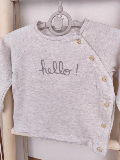 H&M Pullover - Hello - Größe 74 (B-Ware)
