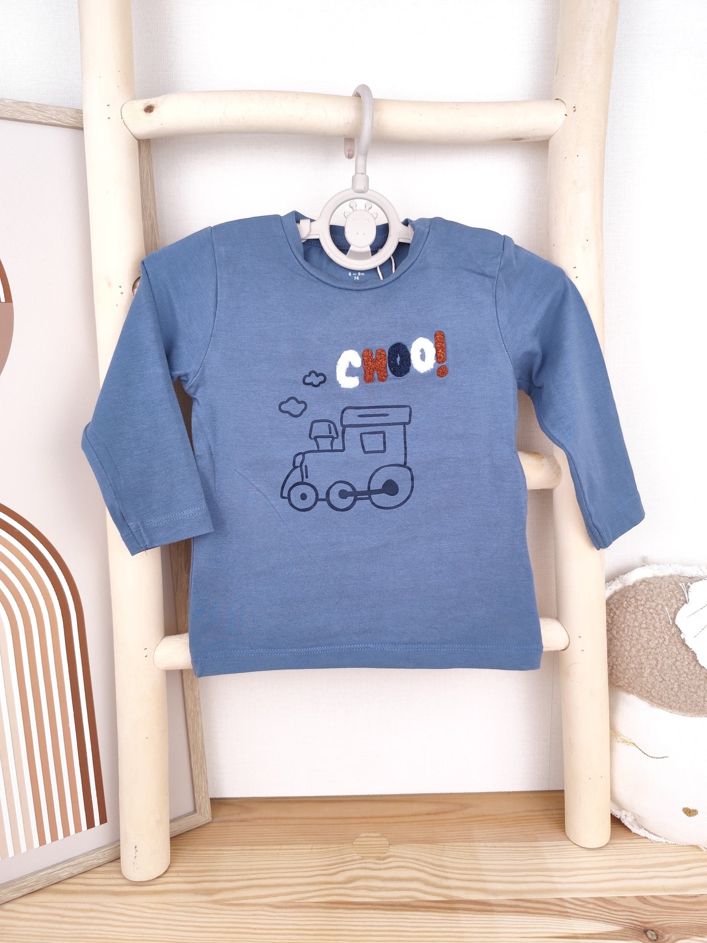 Name It Langarmshirt - Lokomotive - Größe 74