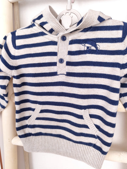 Dopodopo Pullover - gestreift - Größe 74