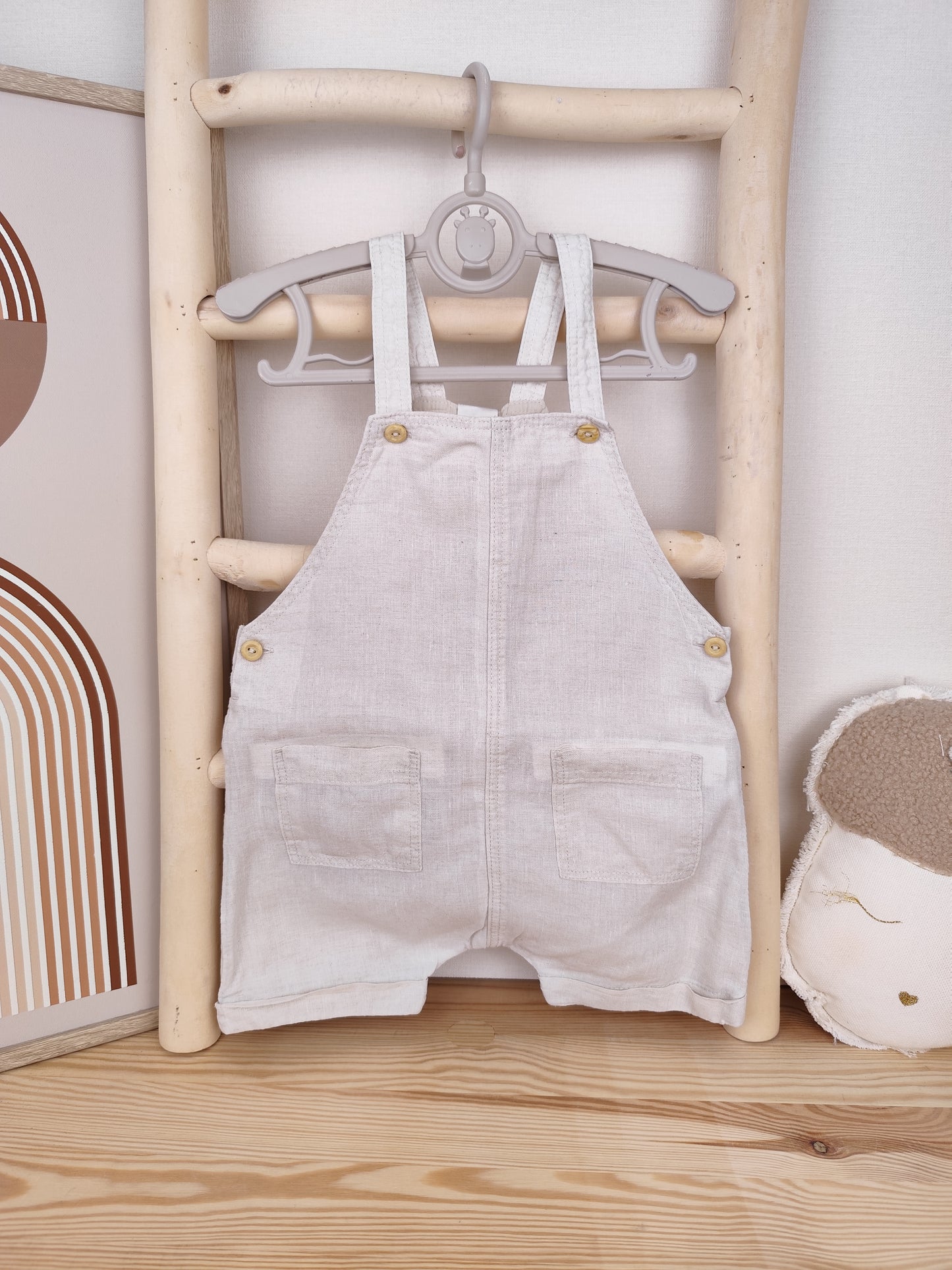 H&M Latzhose - Leinen - Größe 74