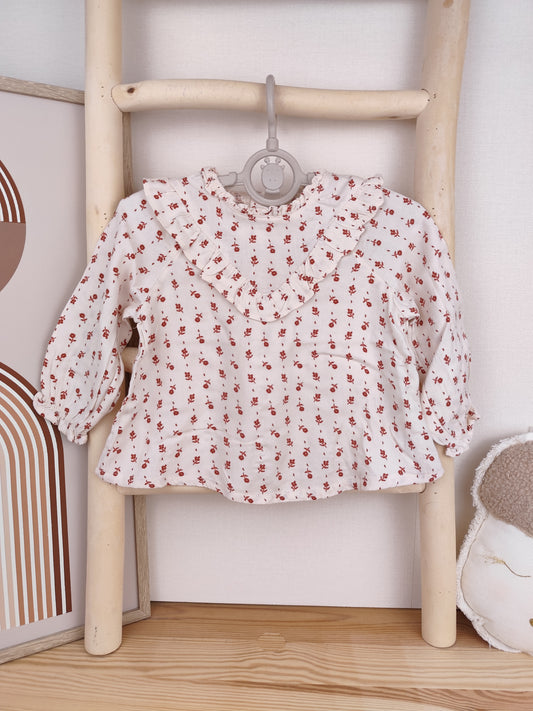 Vertbaudet Bluse - Blumen - Größe 74