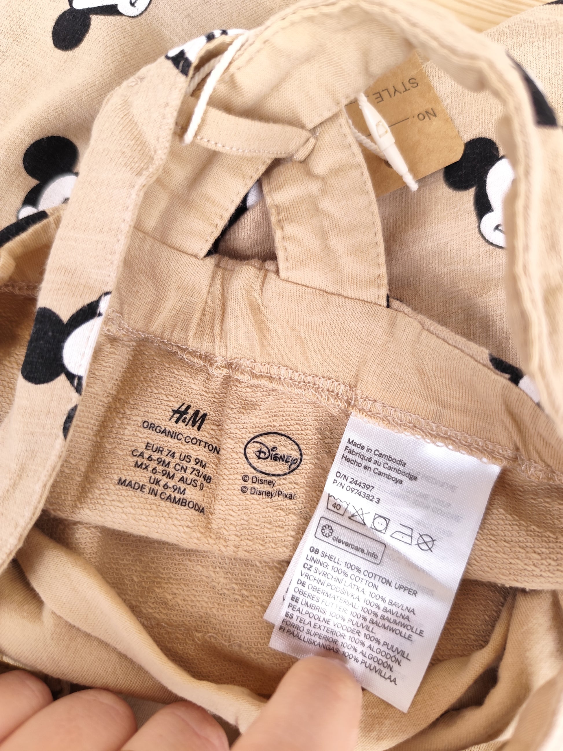 H&M Latzhose - Mickey Mouse - Größe 74