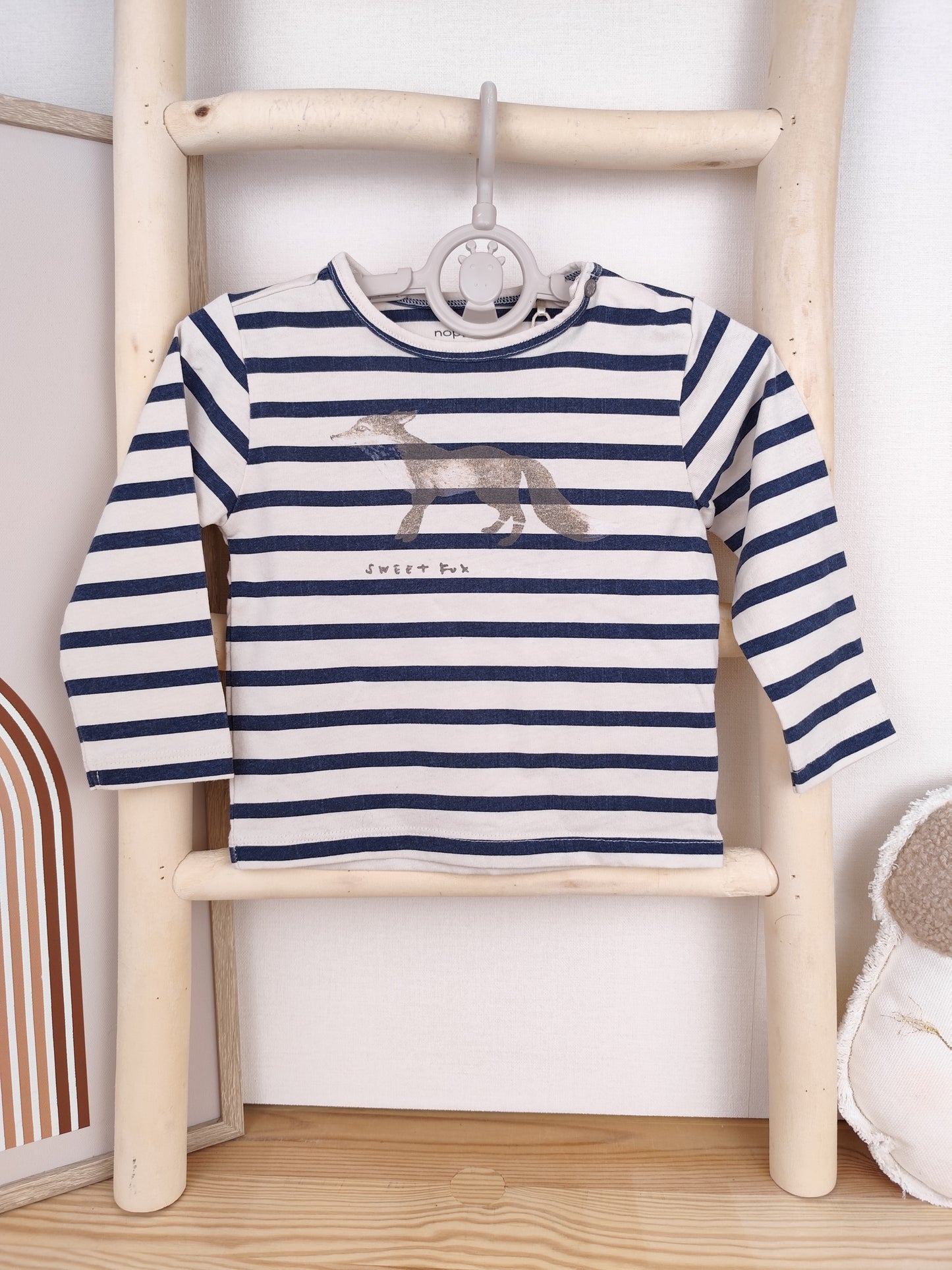 Noppies Langarmshirt - gestreift - Größe 74 (B-Ware)