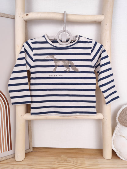 Noppies Langarmshirt - gestreift - Größe 74 (B-Ware)