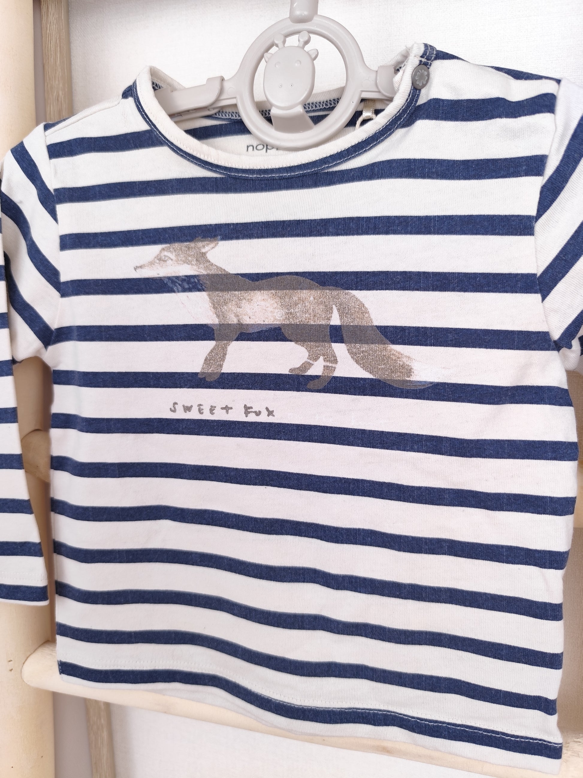 Noppies Langarmshirt - gestreift - Größe 74 (B-Ware)
