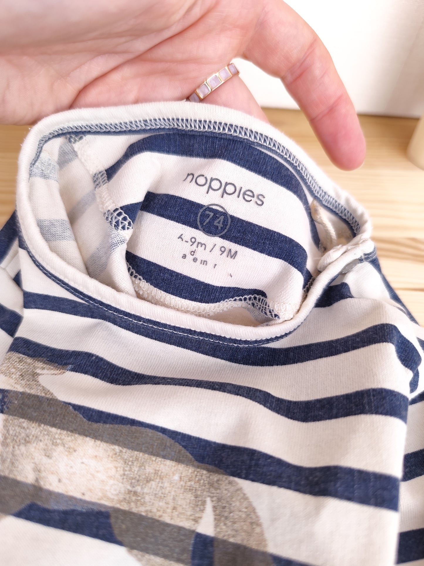 Noppies Langarmshirt - gestreift - Größe 74 (B-Ware)