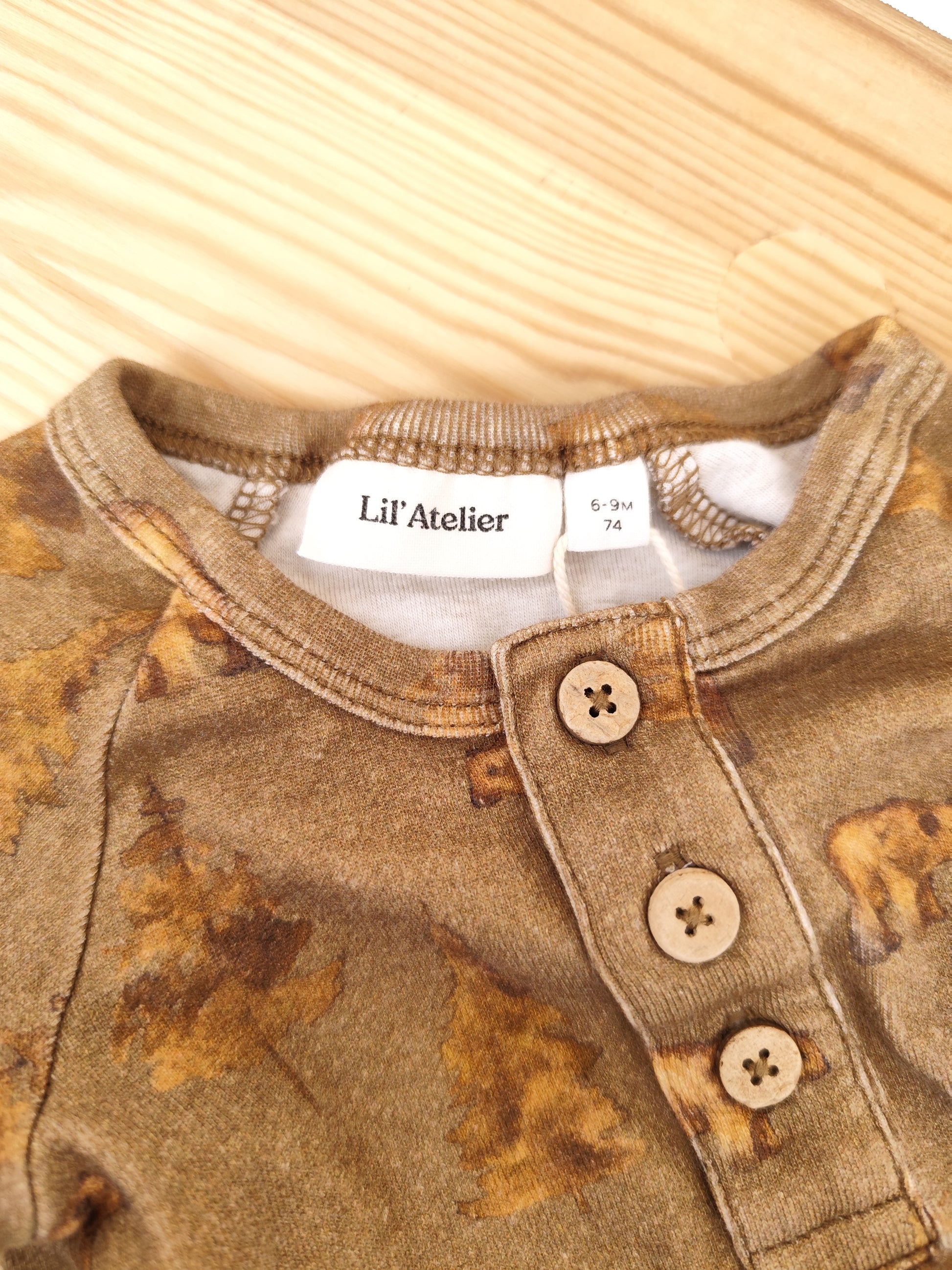 Lil'Atelier Langarmshirt - Bär - Größe 74