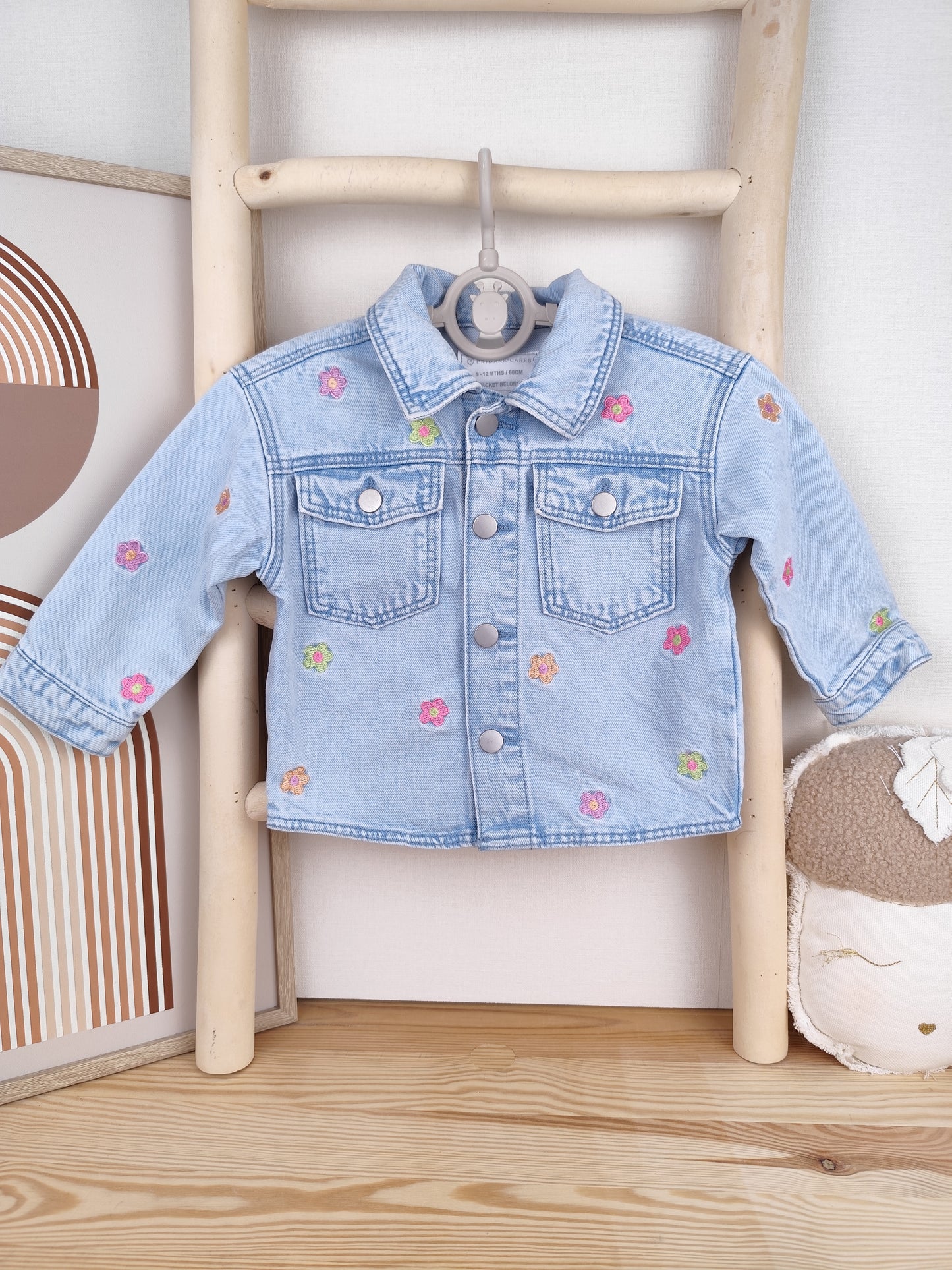Primark Jeansjacke - Blumen - Größe 80