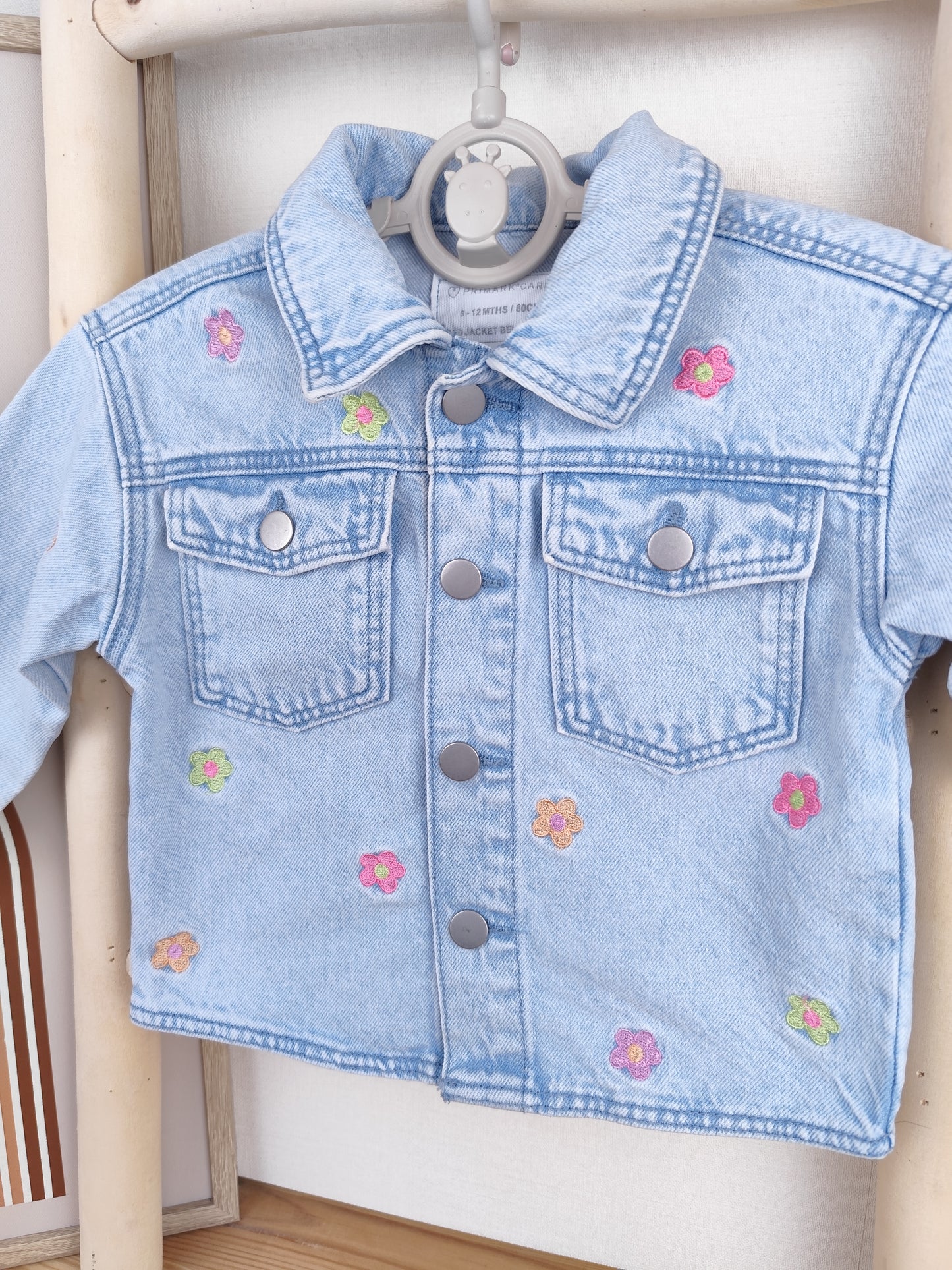 Primark Jeansjacke - Blumen - Größe 80
