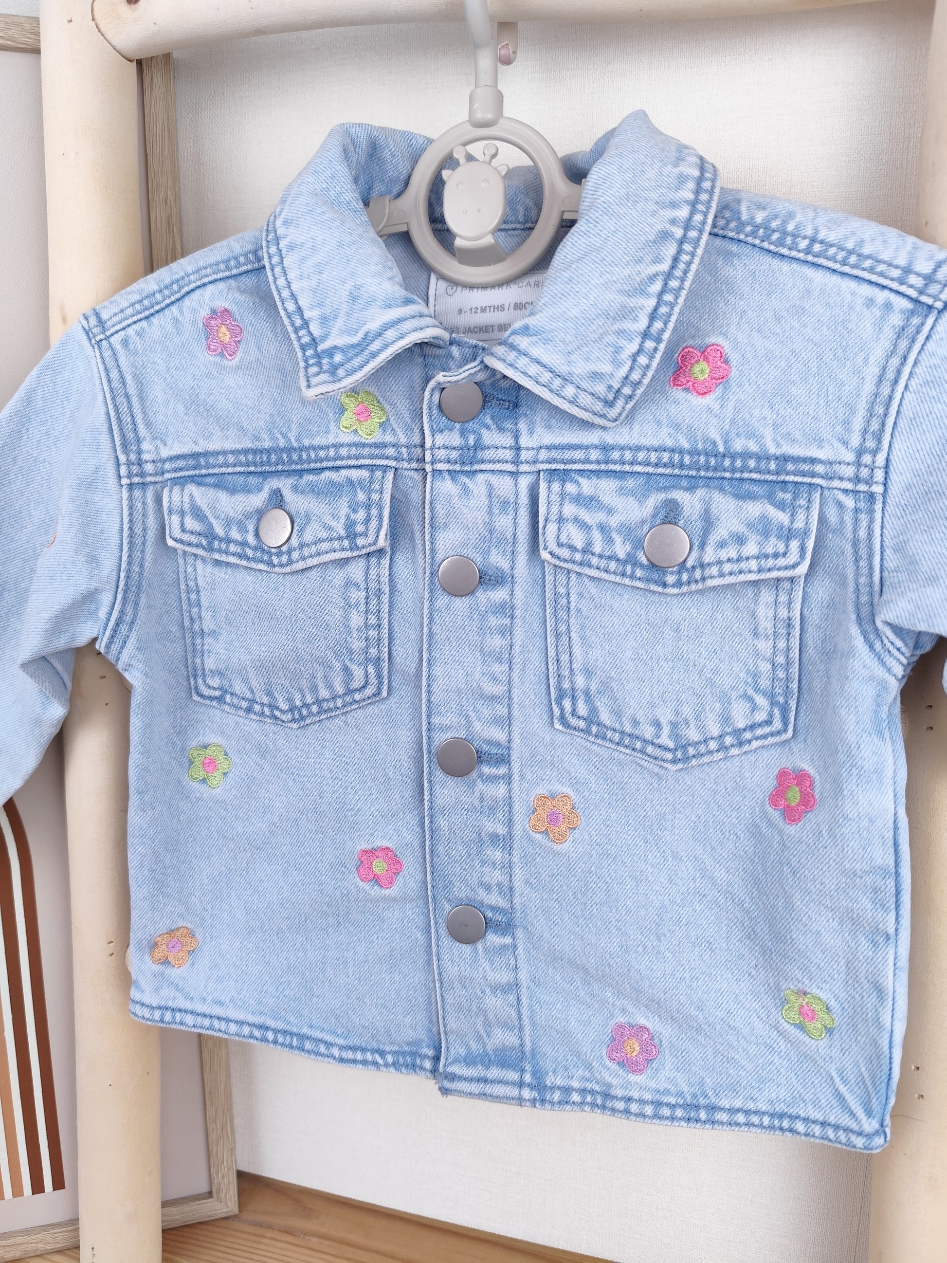Primark Jeansjacke - Blumen - Größe 80