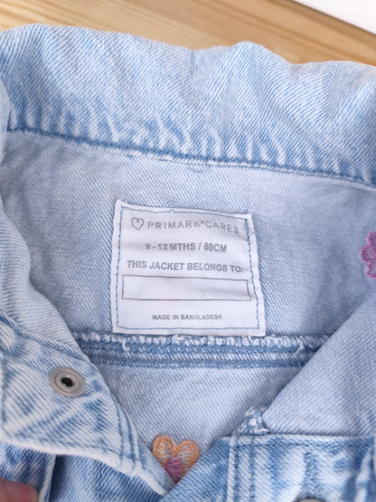 Primark Jeansjacke - Blumen - Größe 80