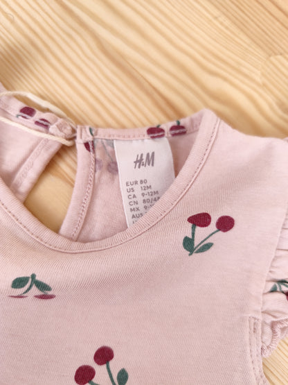 H&M Kleid - Kirschen - Größe 80