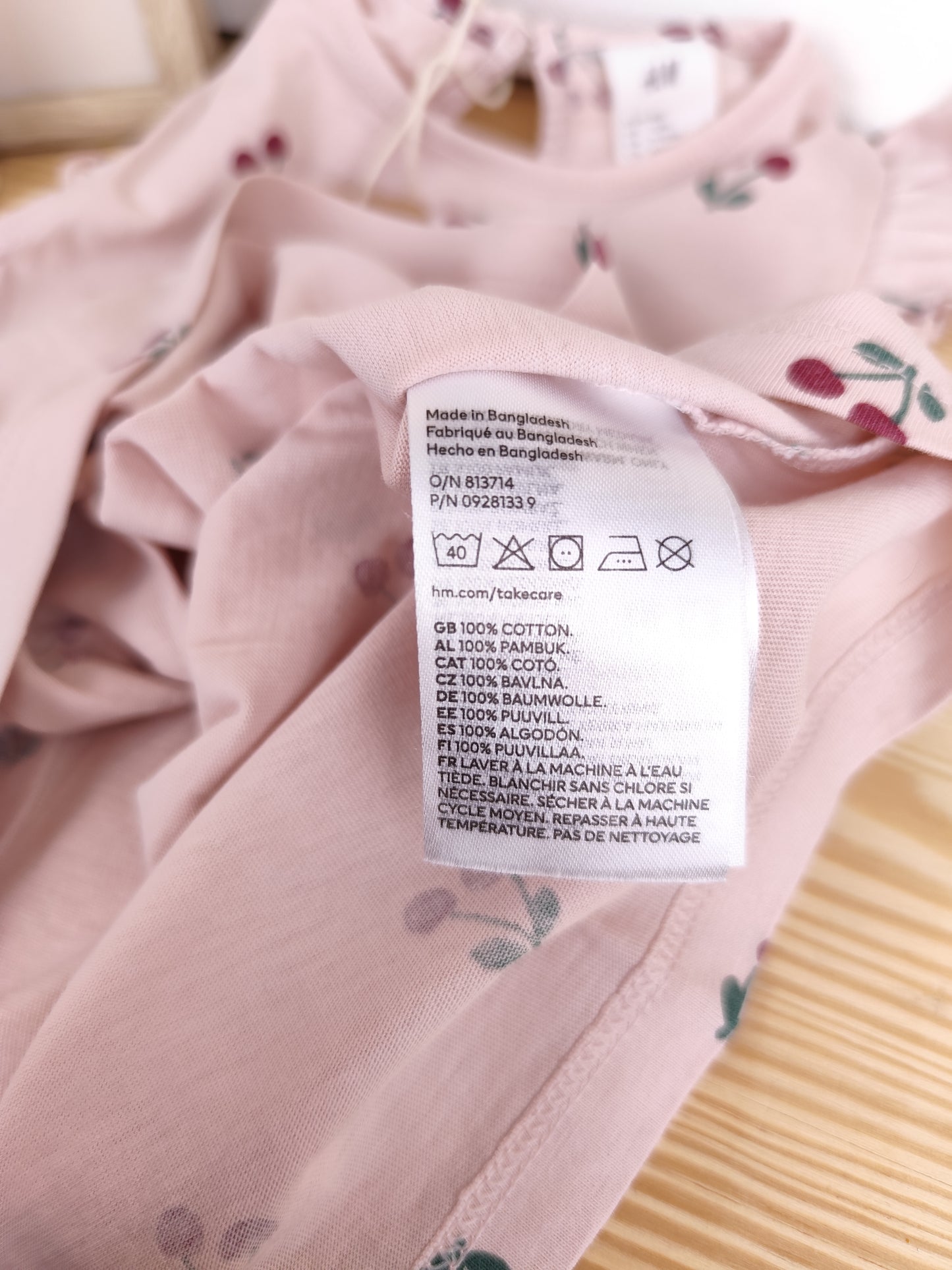 H&M Kleid - Kirschen - Größe 80