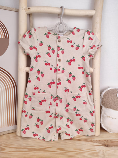 Topomini Jumpsuit - Erdbeeren - Größe 80