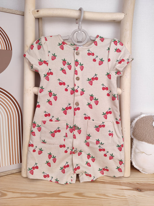 Topomini Jumpsuit - Erdbeeren - Größe 80