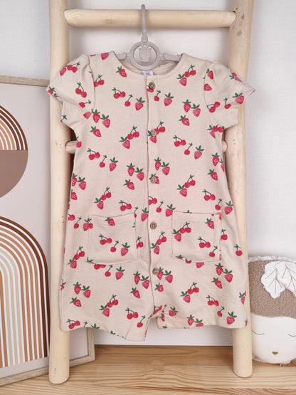 Topomini Jumpsuit - Erdbeeren - Größe 86