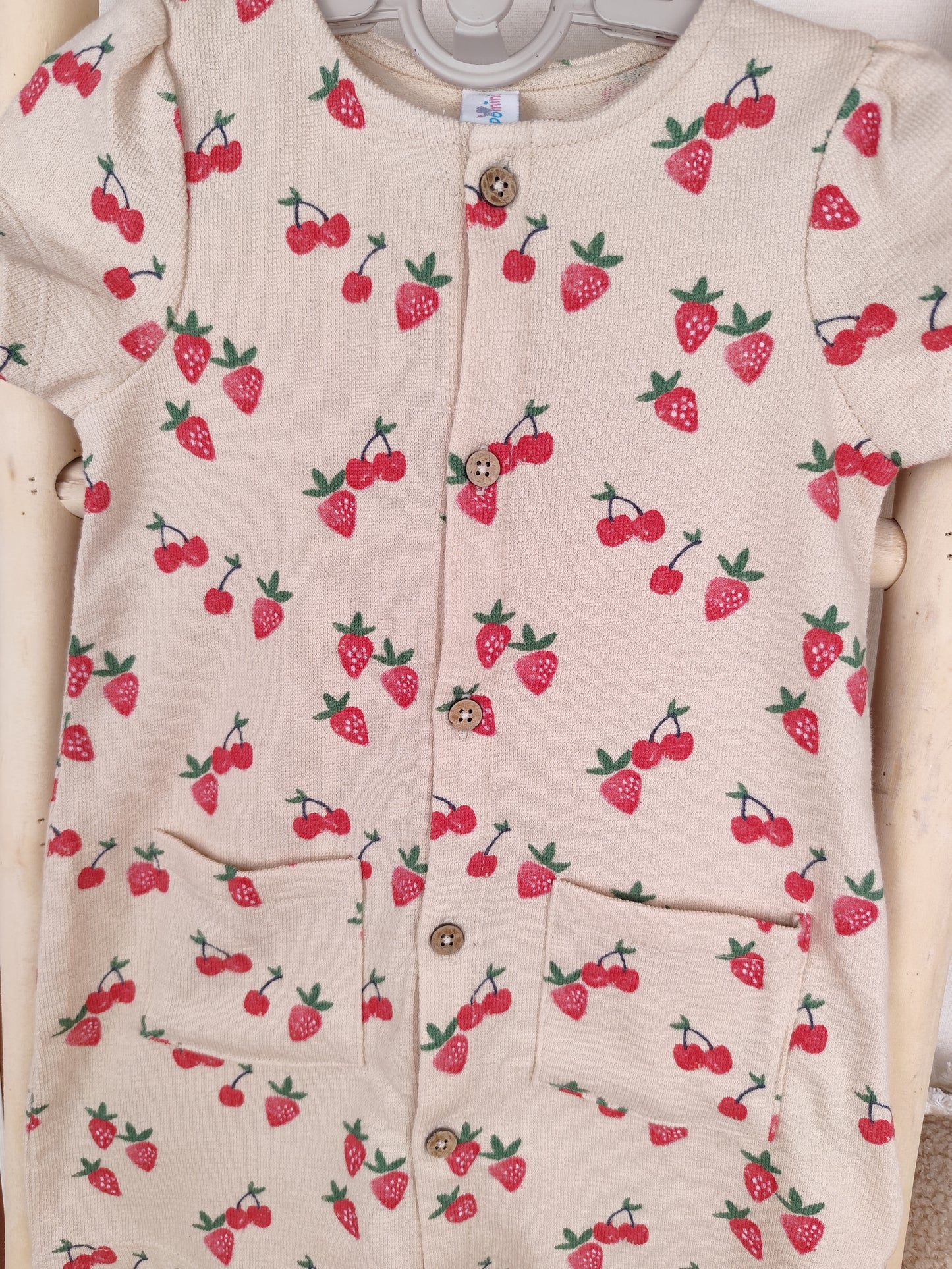 Topomini Jumpsuit - Erdbeeren - Größe 86