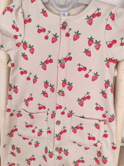 Topomini Jumpsuit - Erdbeeren - Größe 86