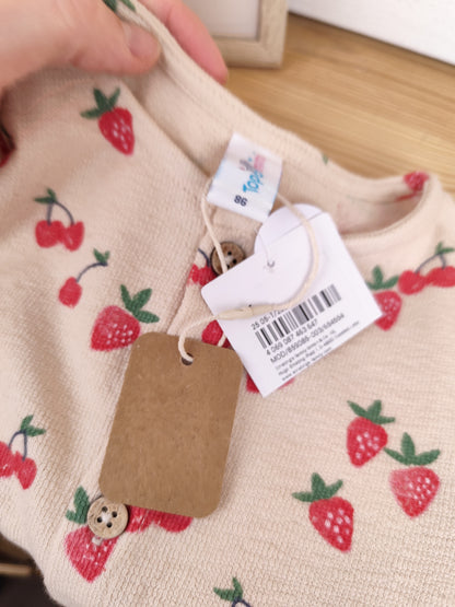 Topomini Jumpsuit - Erdbeeren - Größe 86