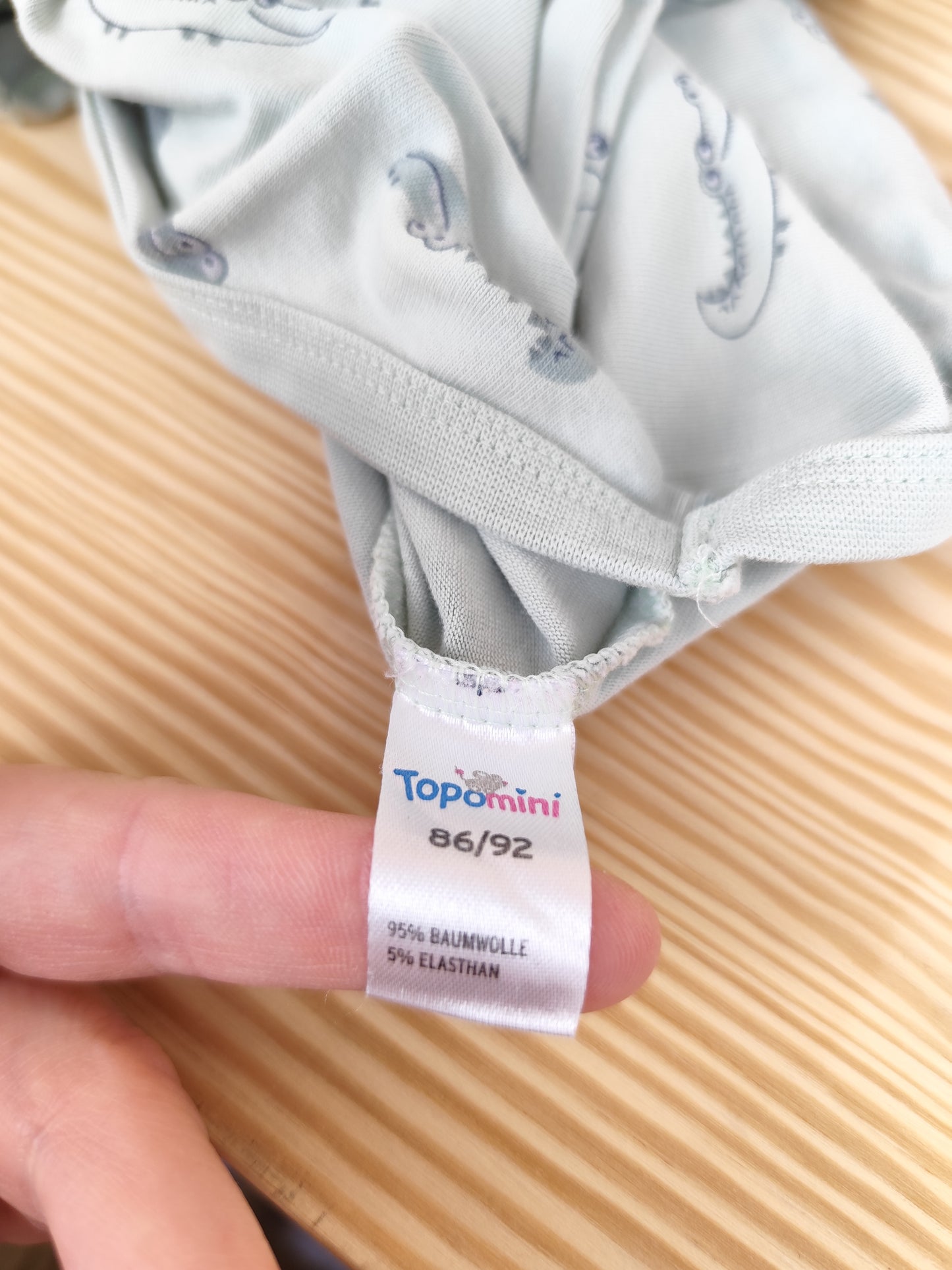 Topomini Body - kurzarm - Krokodil - Größe 86/92