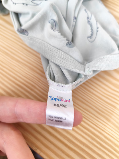 Topomini Body - kurzarm - Krokodil - Größe 86/92