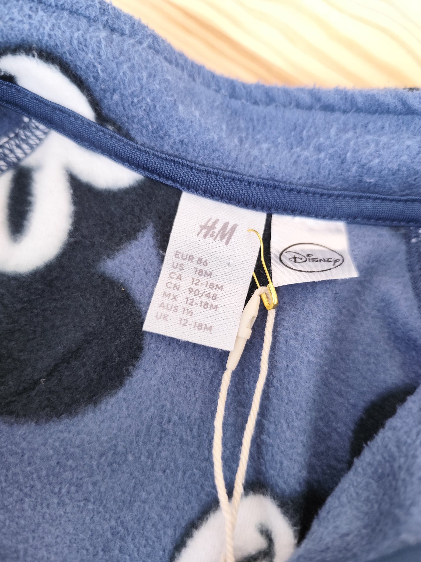 H&M Fleeceoverall - Mickey Mouse - Größe 86