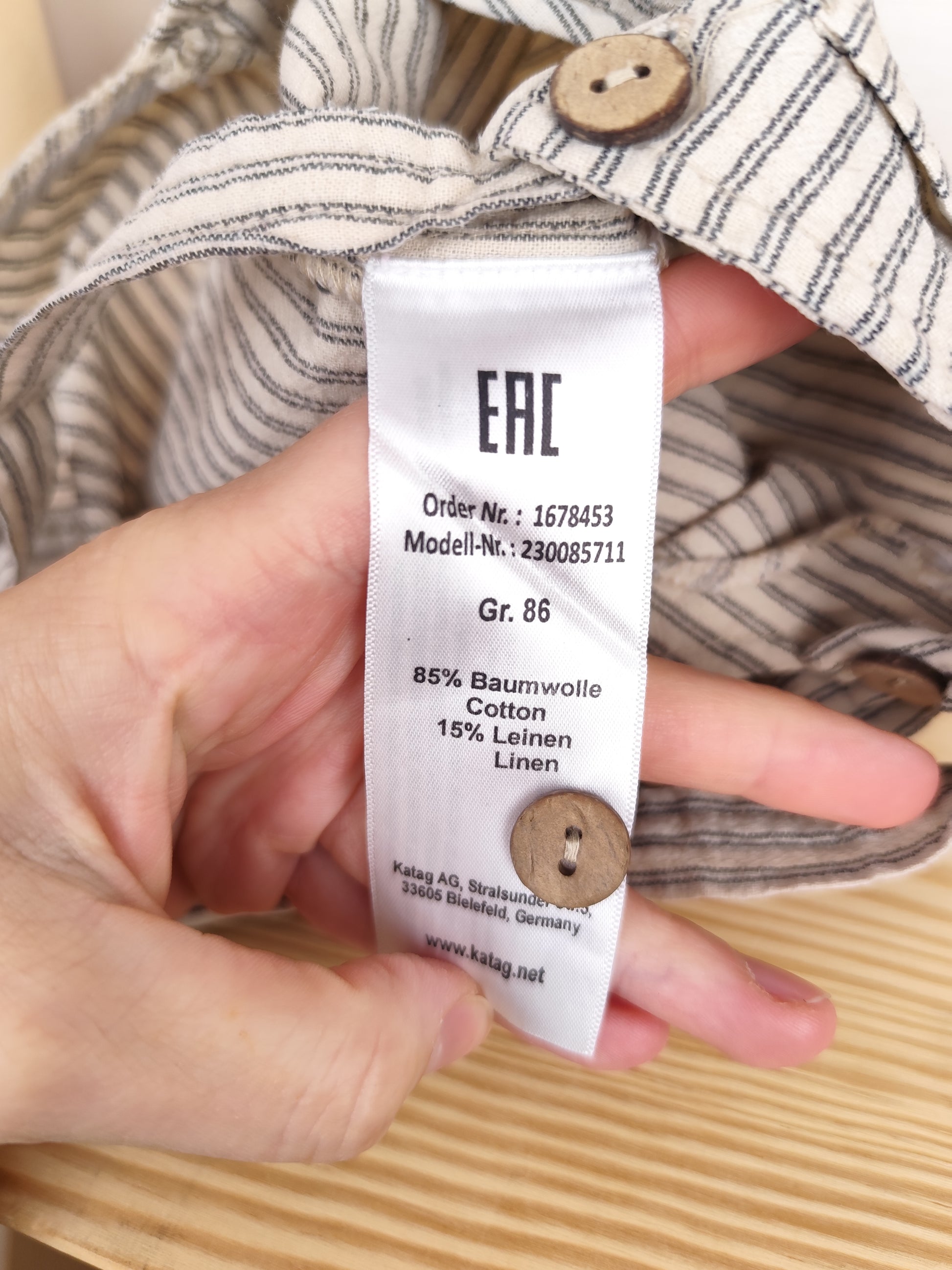 Staccato Latzhose - gestreift - Größe 86