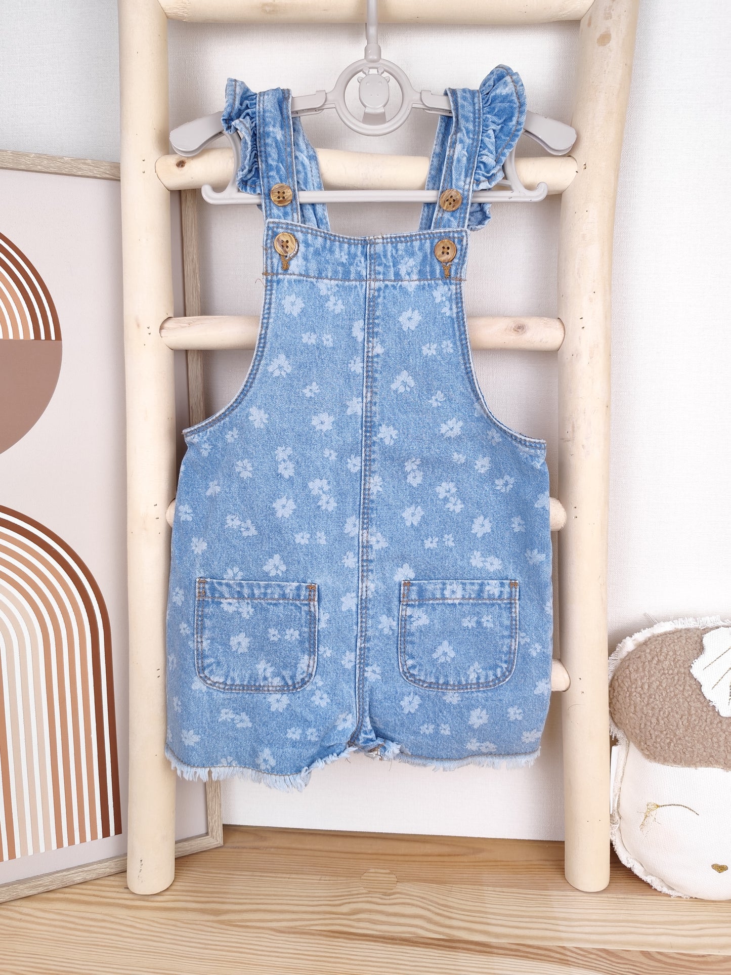 Topomini Latzhose - Blumen - Größe 86