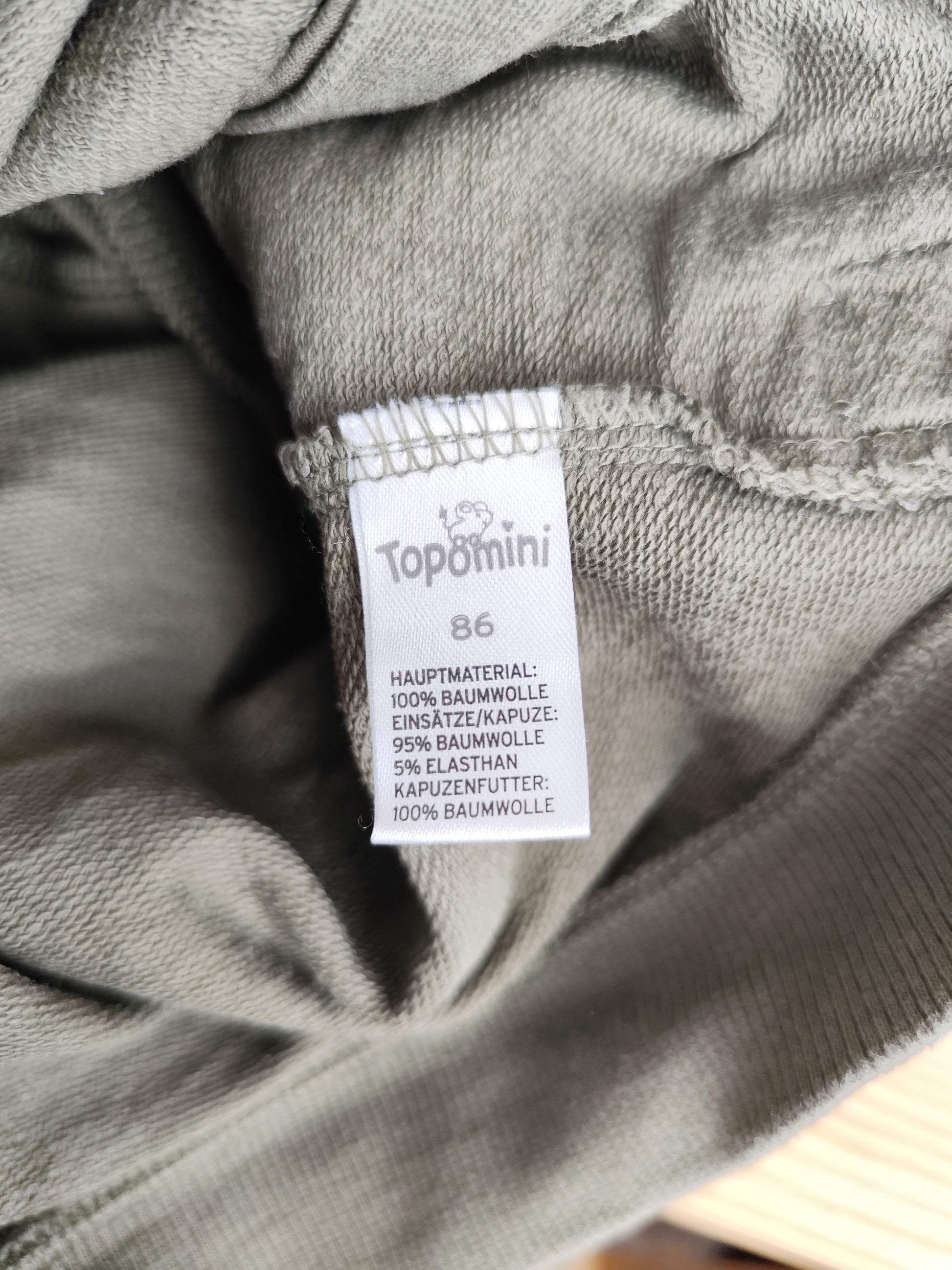 Topomini Sweatjacke - Größe 86 (B-Ware)