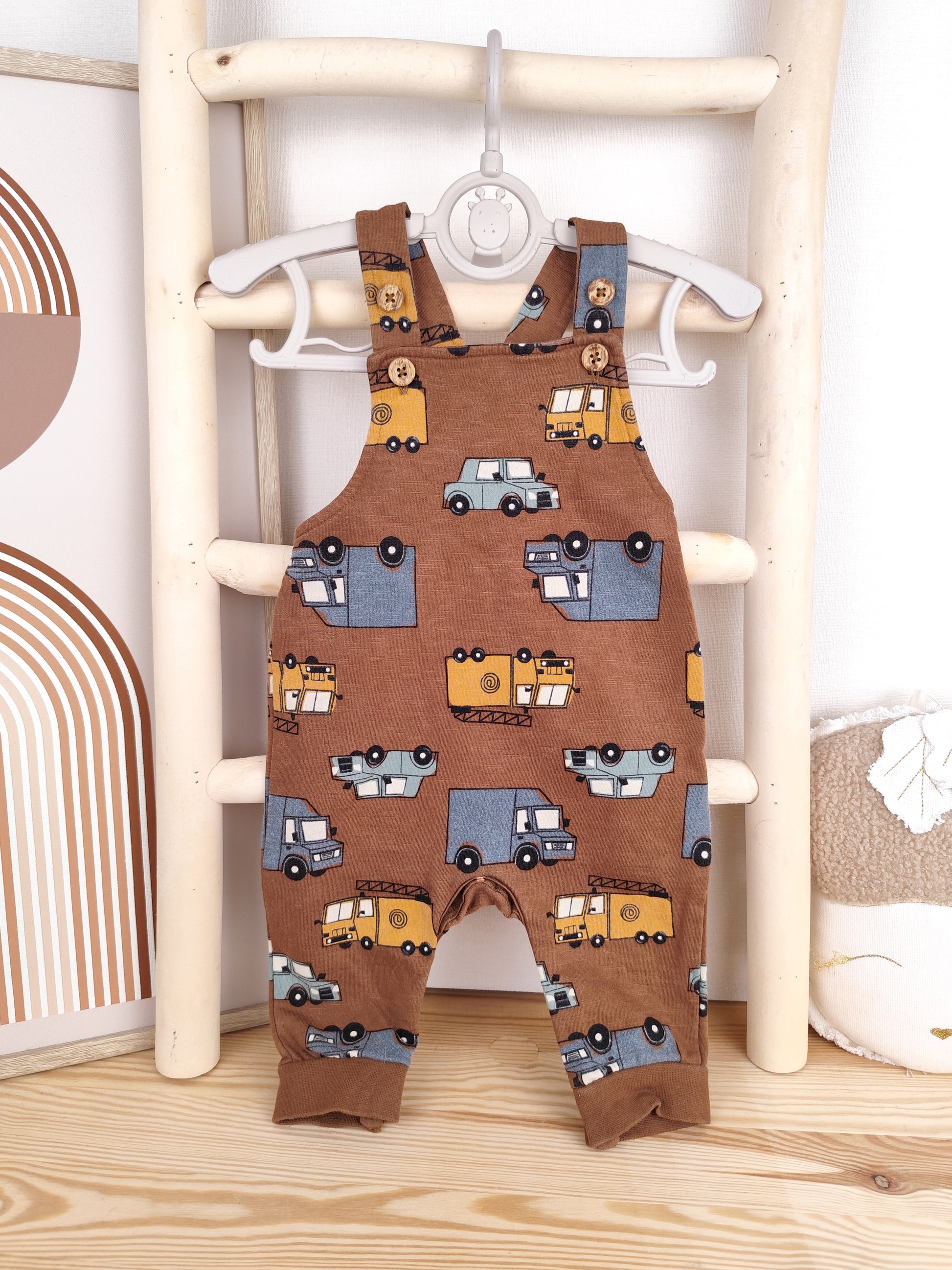 Topomini Latzhose - Fahrzeuge - Größe 62