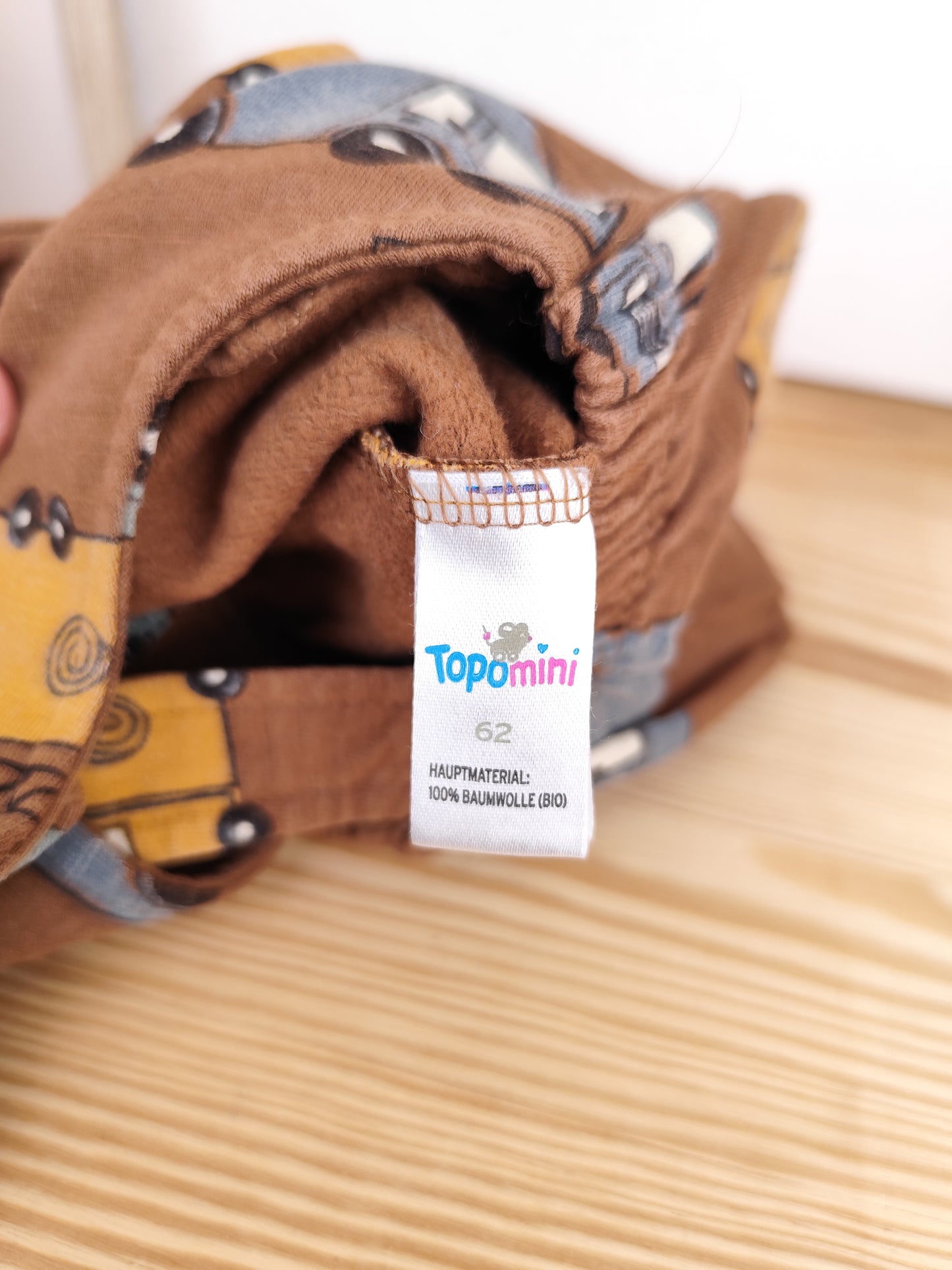 Topomini Latzhose - Fahrzeuge - Größe 62