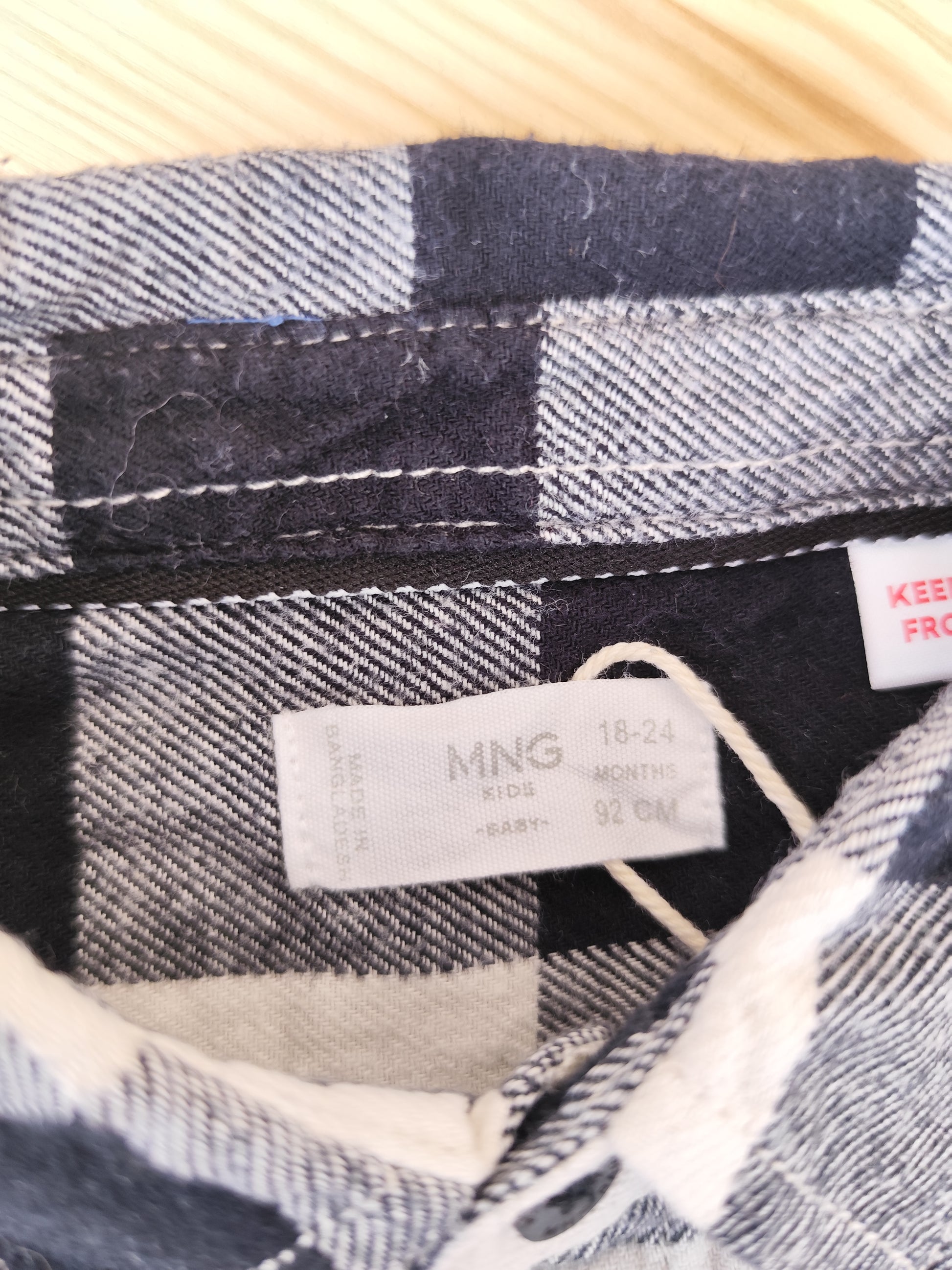 Mango Hemd - kariert - Größe 92