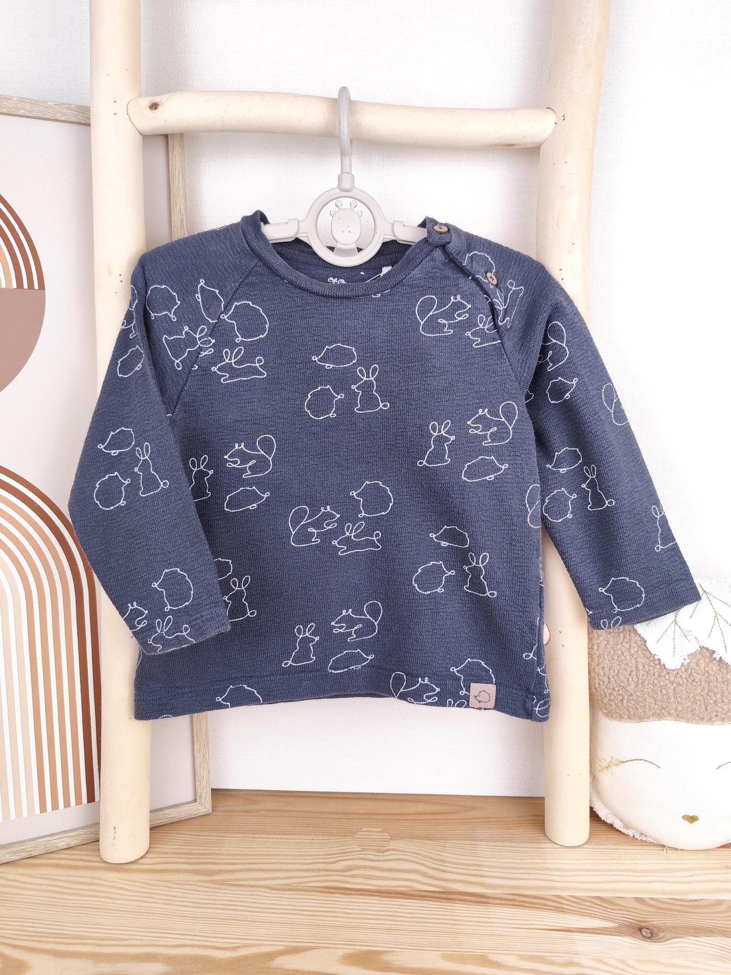 Topomini Pullover - Tiermotiv - Größe 92