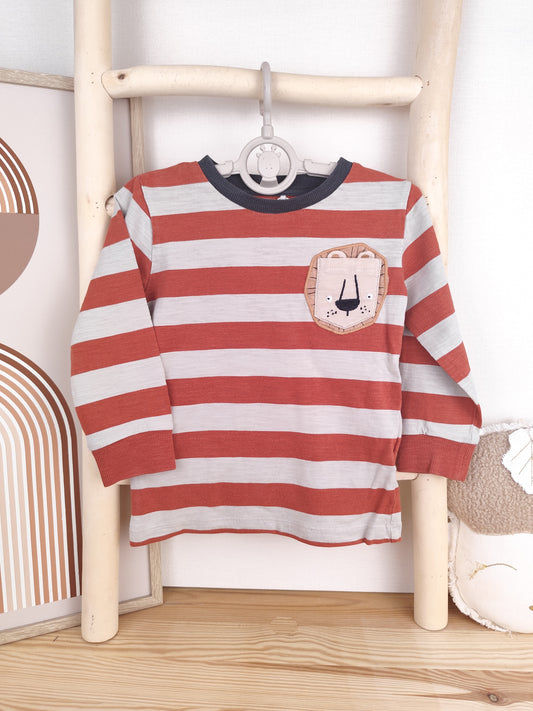 Next Langarmshirt - gestreift - Größe 92