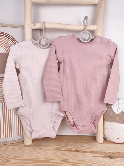 H&M 2 Bodys - gerippt - Größe 92